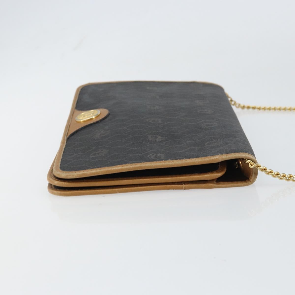 Christian Dior Vintage honeycomb clutch Canvas, BLACK, CANVAS, Clutche & pouche