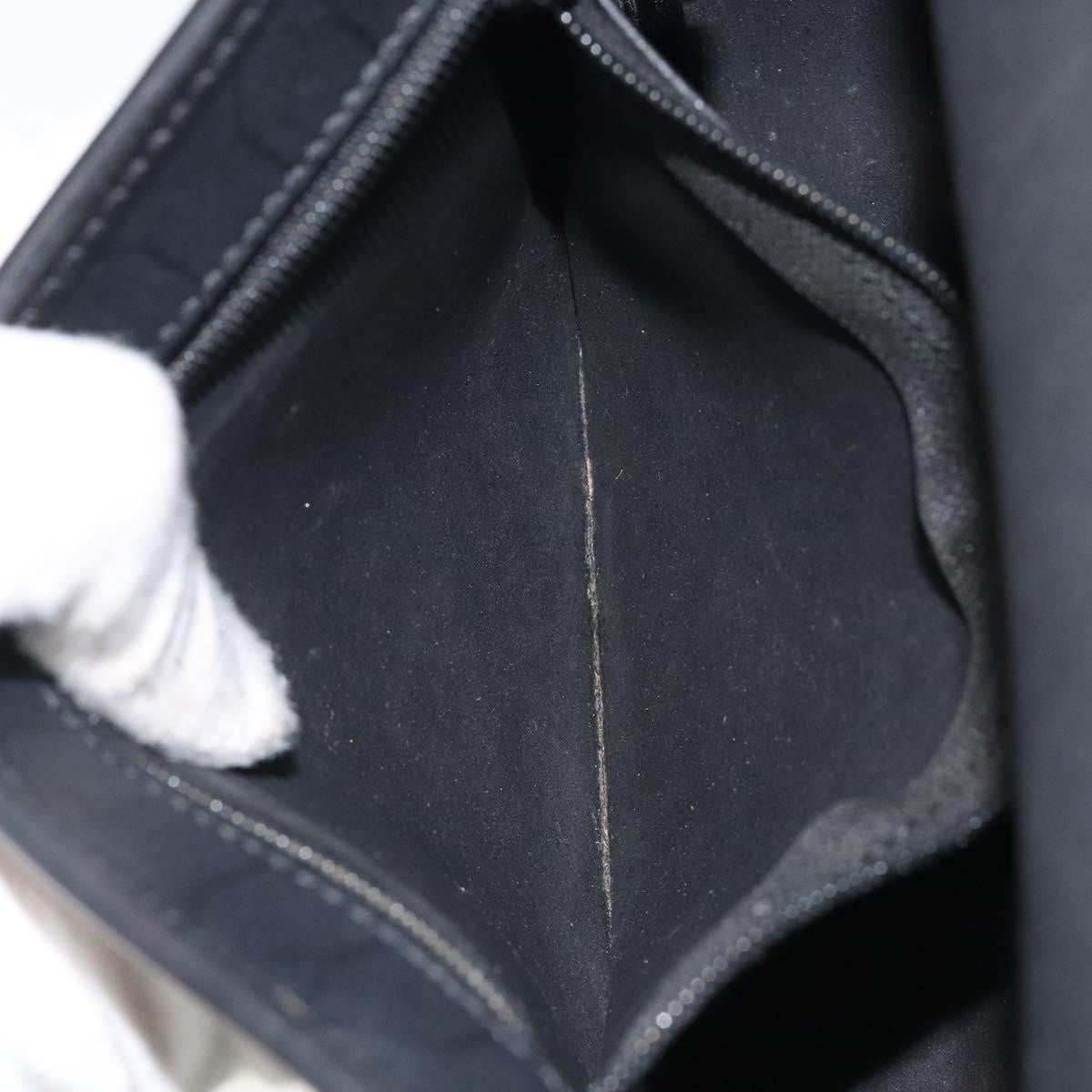 Christian Dior Vintage Honeycomb Flap Crossbody Bag Coated Canvas, BLACK, CANVAS, Crossbody bag