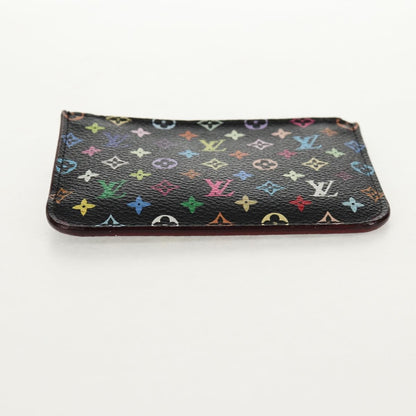 Louis Vuitton Pochette clés NM Monogram Multicolor Canvas, BLACK, CANVAS, Wallets
