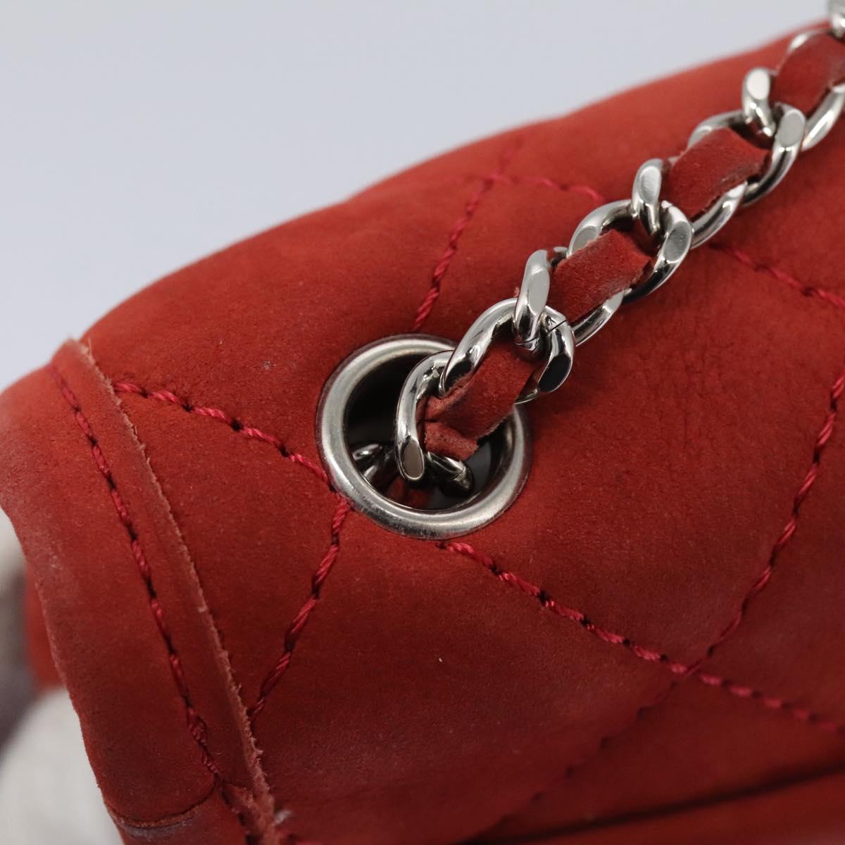 Chanel Natural Beauty Flap Bag Suede, RED, SUEDE, Shoulder bag