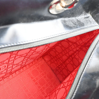 Christian Dior Vintage Lady Dior Patent Patent leather, BLACK, PATENT_LEATHER, Tote bag