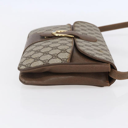 Gucci Vintage Shoulder Bag GG Canvas and Leather, BEIGE, CANVAS, Shoulder bag