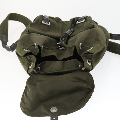 Prada Double Front Pocket Backpack Tessuto, KHAKI, NYLON, Backpack