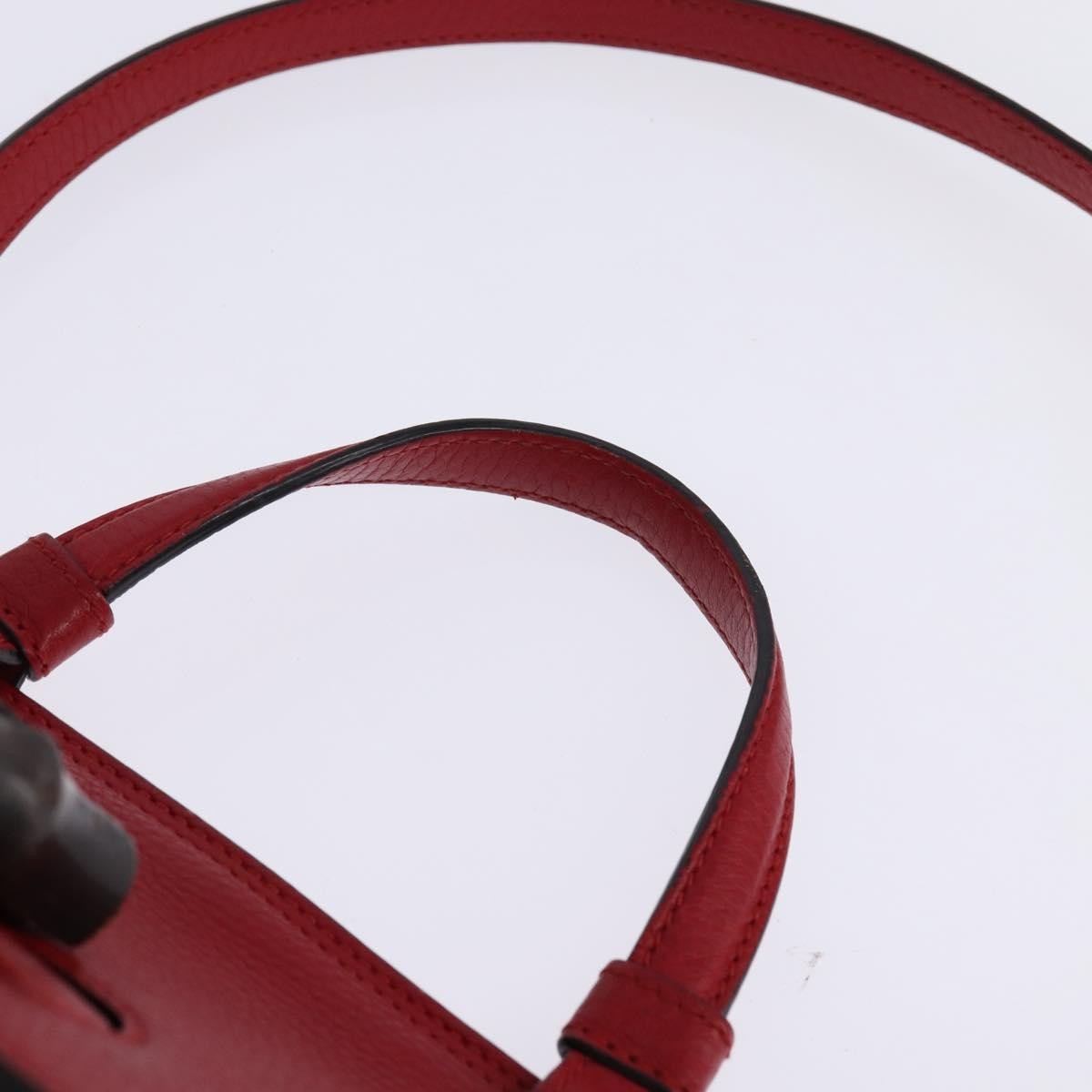 Gucci Bamboo Daily Top Handle Bag Leather, RED, LEATHER, Handbag