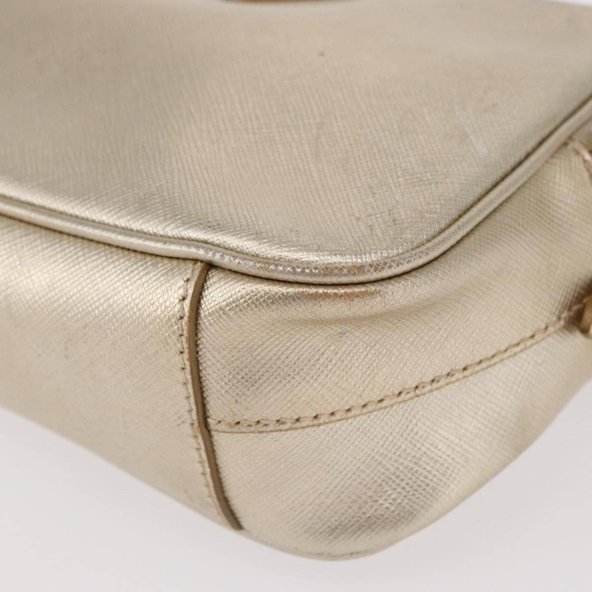 Prada Camera Shoulder Bag Saffiano Leather, GOLD, LEATHER, Shoulder bag