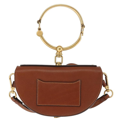 Chloe Nile Crossbody Bag Leather, BROWN, LEATHER, Crossbody bag