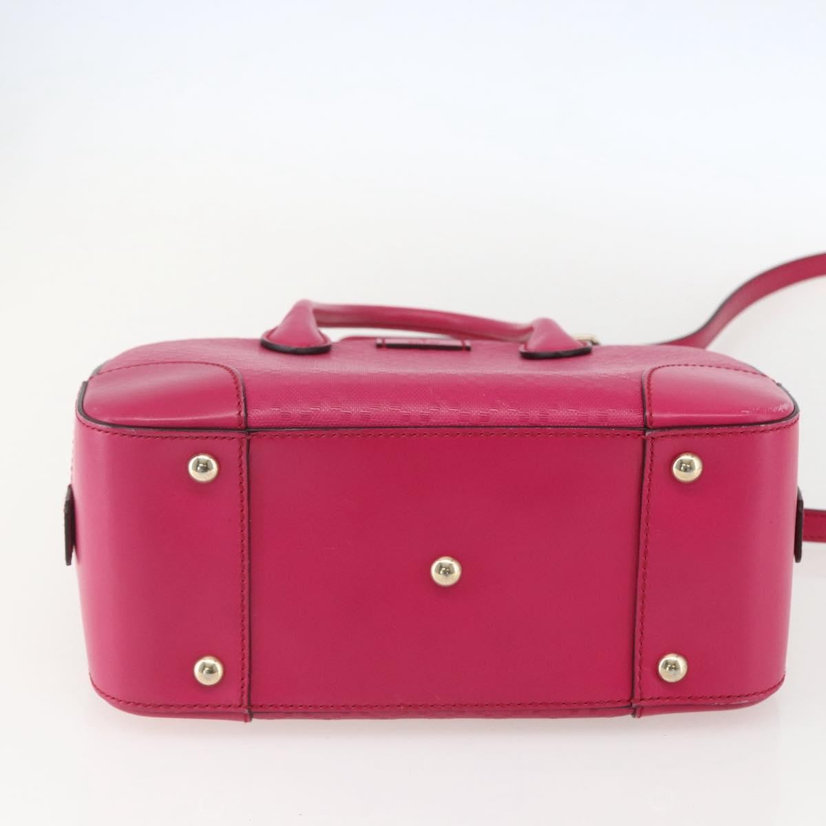 Gucci Bright Top Handle Bag Diamante Leather, PINK, LEATHER, Handbag