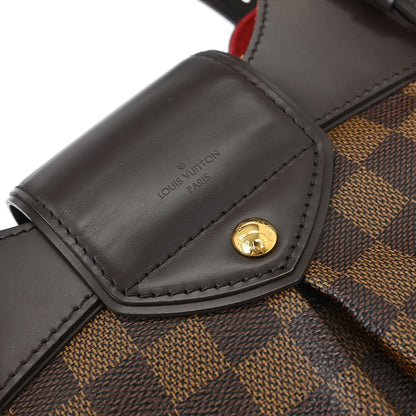 Louis Vuitton Sistina Handbag Damier, BROWN, CANVAS, Handbag