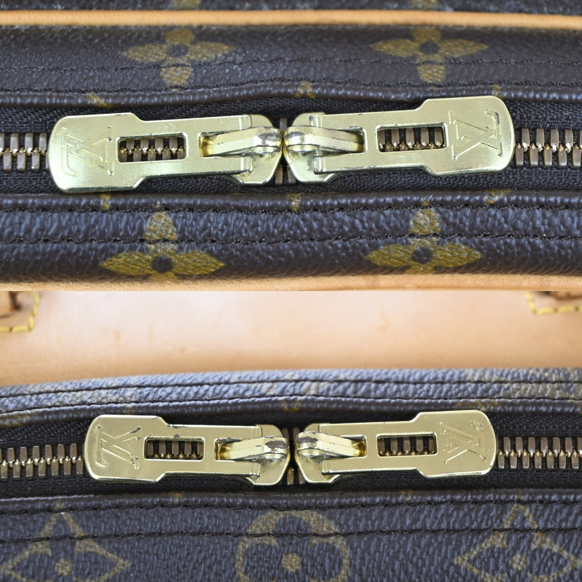 Louis Vuitton Alize Bag Monogram Canvas, BROWN, CANVAS, Travel bag