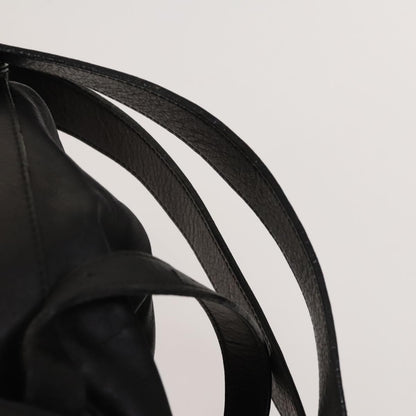 Gucci Vintage Bamboo Backpack Leather, Black, Leather, Backpack