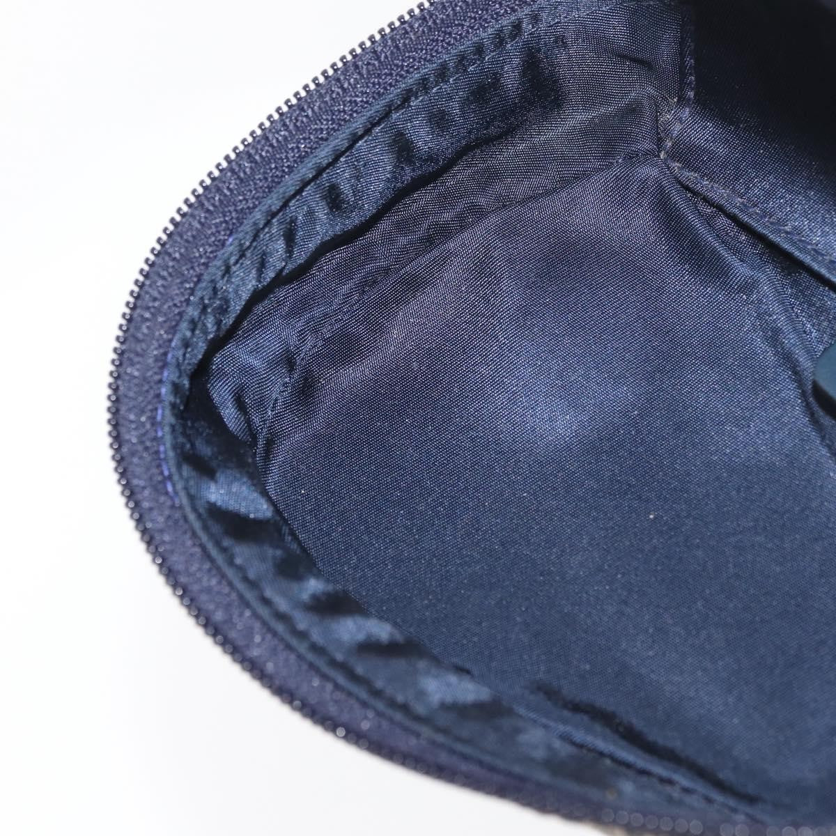 Christian Dior Vintage Saddle Coin Purse Diorissimo Canvas, Navy, Canvas, Clutch