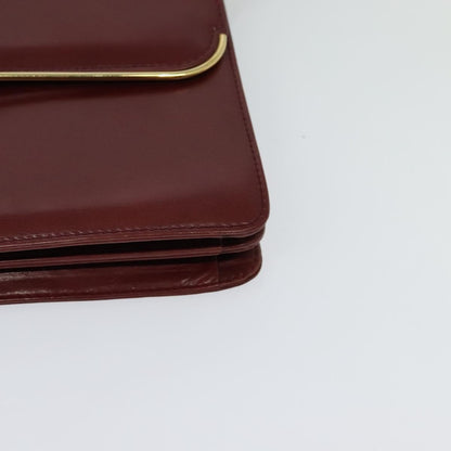 Bally Vintage Shoulder Bag Leather, BURGUNDY, LEATHER, Shoulder bag