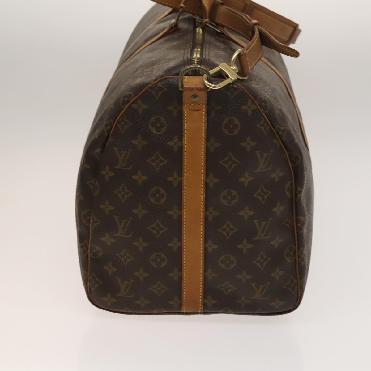 Louis Vuitton Keepall Bandouliere Bag Monogram Canvas, BROWN, CANVAS, Travel bag