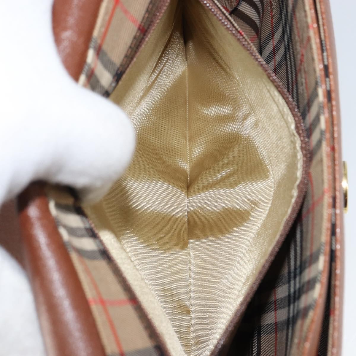 Burberry Vintage Shoulder Bag Leather, BROWN, LEATHER, Shoulder bag