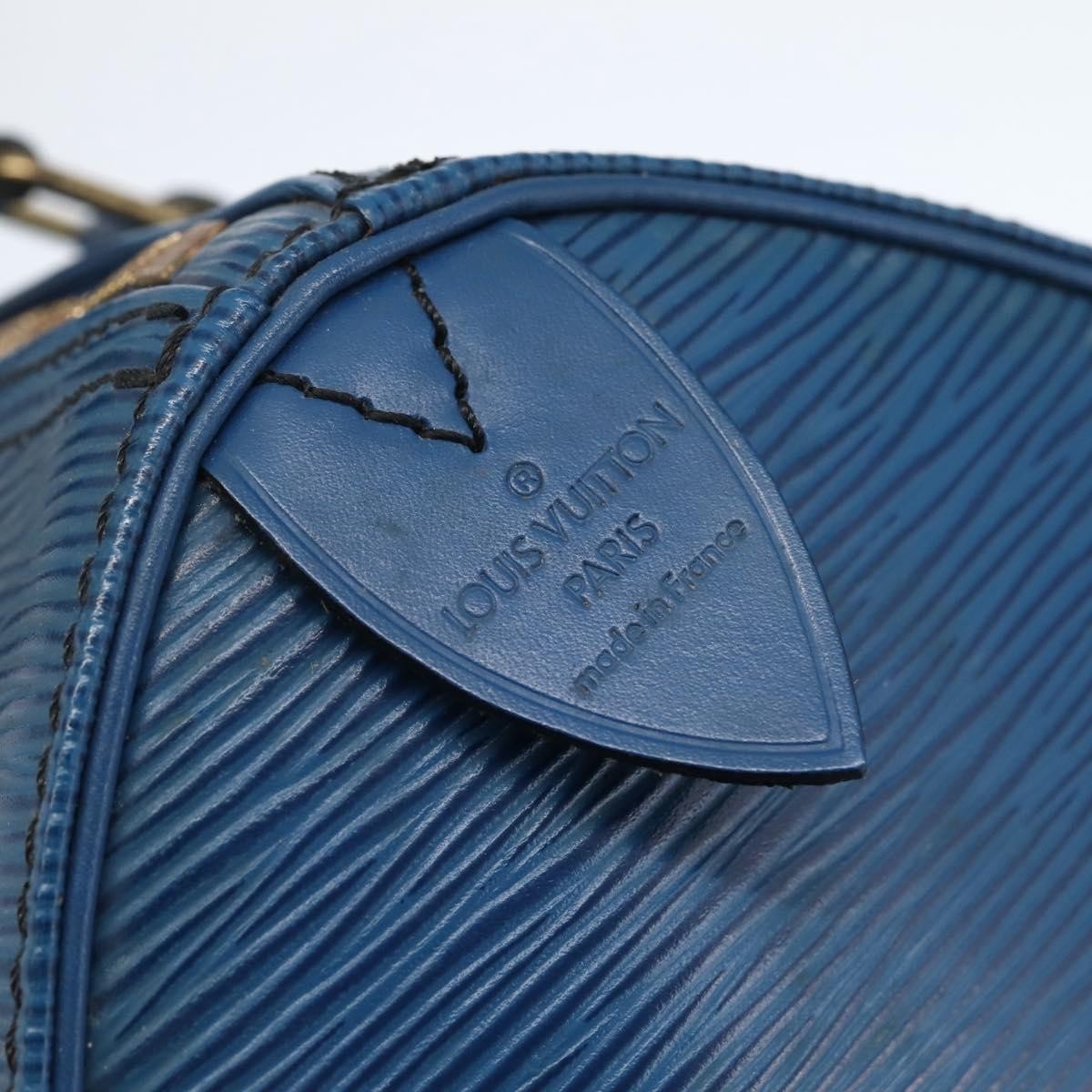 Louis Vuitton Speedy Handbag Epi Leather, BLUE, LEATHER, Handbag