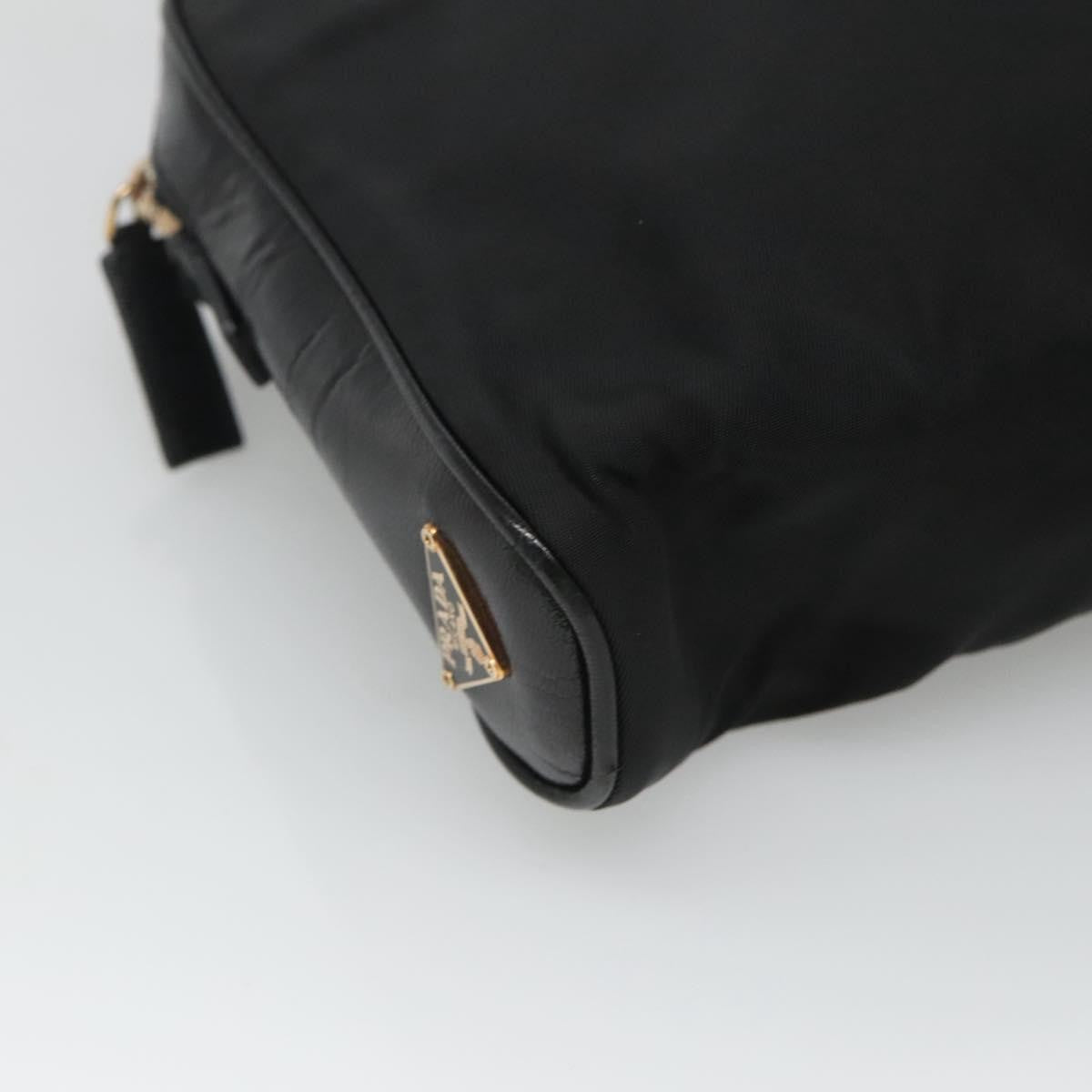 Prada SHOULDER BAG NYLON BLACK GOLD, Black, Nylon, Shoulder Bag