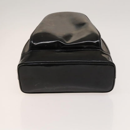 Gucci Vintage Bamboo Backpack Patent, Black, Patent Leather, Backpack