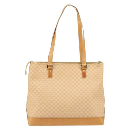 Celine Vintage Macadam Tote bag Canvas and Leather, BEIGE, CANVAS, Tote bag