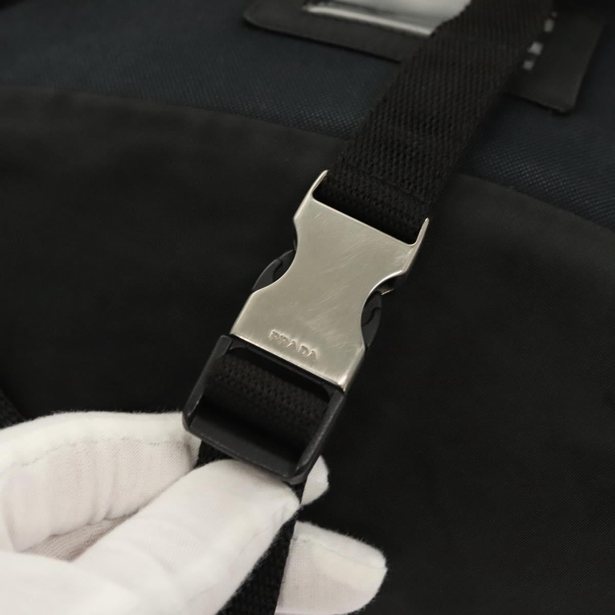 Prada Logo Backpack Tessuto, BLACK, NYLON, Backpack