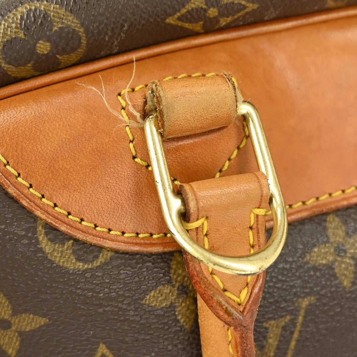 Louis Vuitton Deauville Handbag Monogram Canvas, BROWN, CANVAS, Handbag