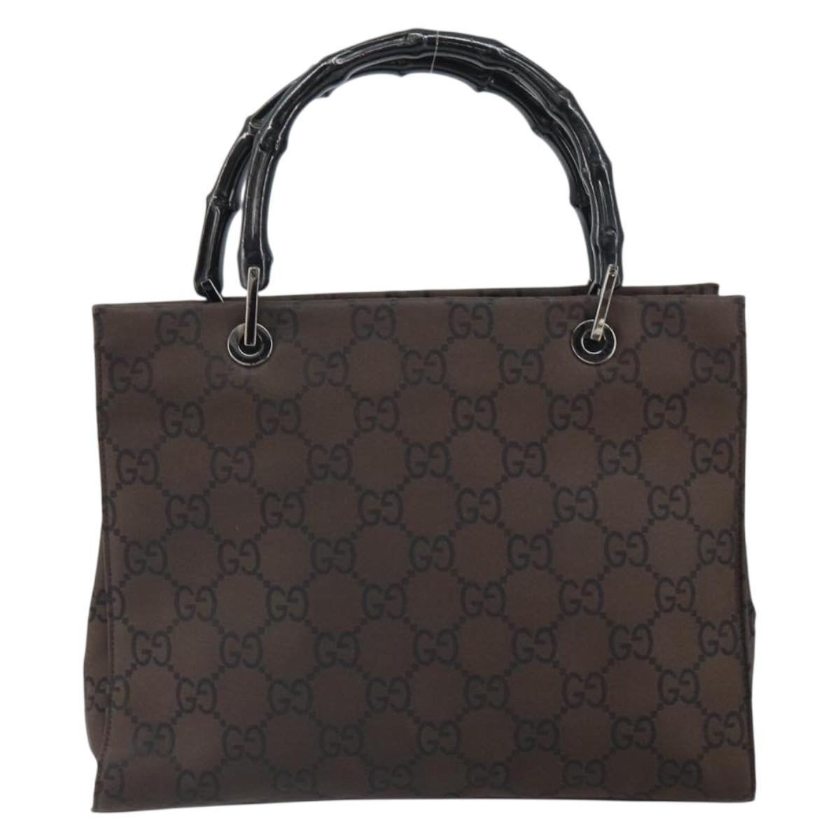 Gucci Bamboo tote bag Canvas, BROWN, CANVAS, Tote bag