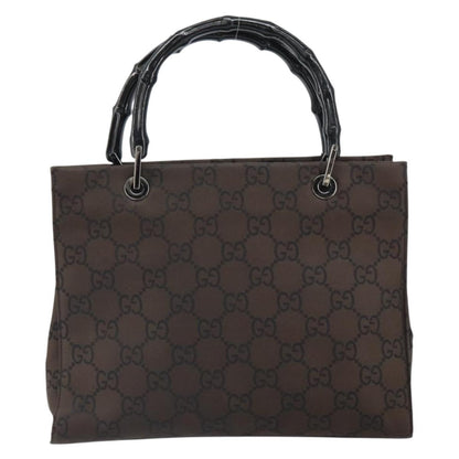 Gucci Bamboo tote bag Canvas, BROWN, CANVAS, Tote bag