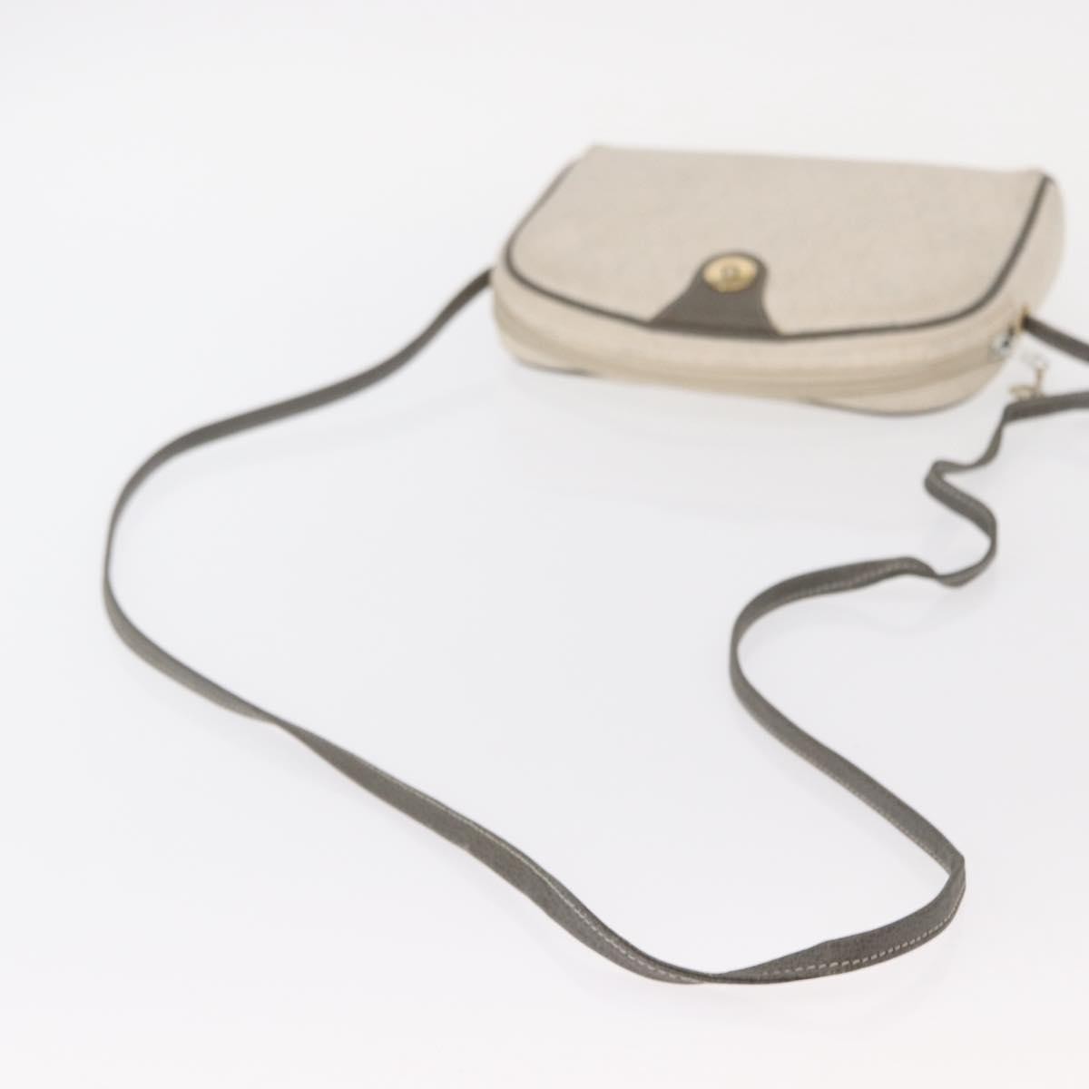 Christian Dior Vintage Honeycomb Shoulder Bag Canvas, WHITE, CANVAS, Shoulder bag