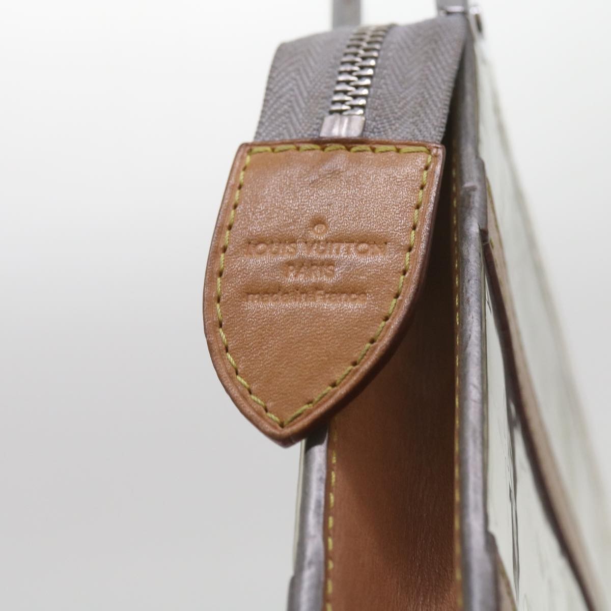 Louis Vuitton Trunk Pouch Monogram Mirror Coated Canvas, SILVER, CANVAS, Clutche & pouche