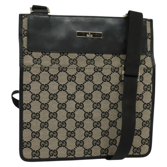 Gucci Front Pocket Messenger Canvas, BEIGE, CANVAS, Shoulder bag