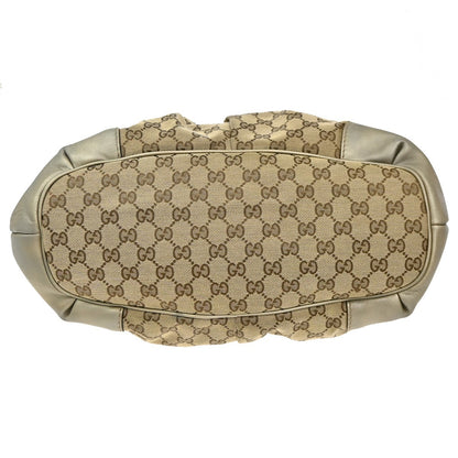 Gucci Sukey Top Handle Satchel GG Canvas with Leather, BROWN, CANVAS, Tote bag
