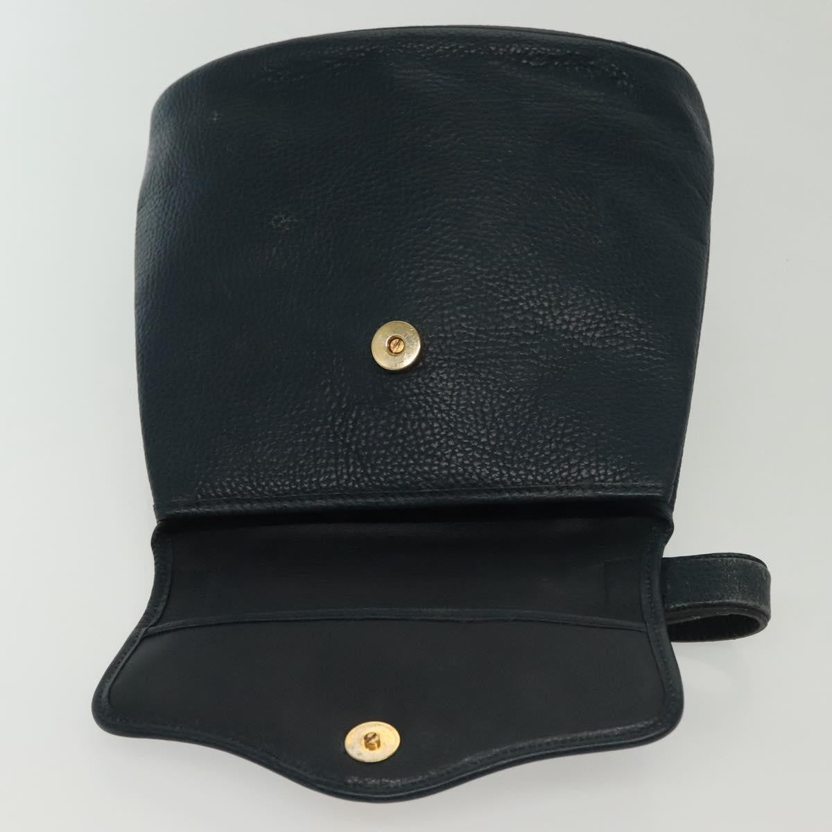 Christian Dior Vintage Handbag Leather, NAVY, LEATHER, Handbag