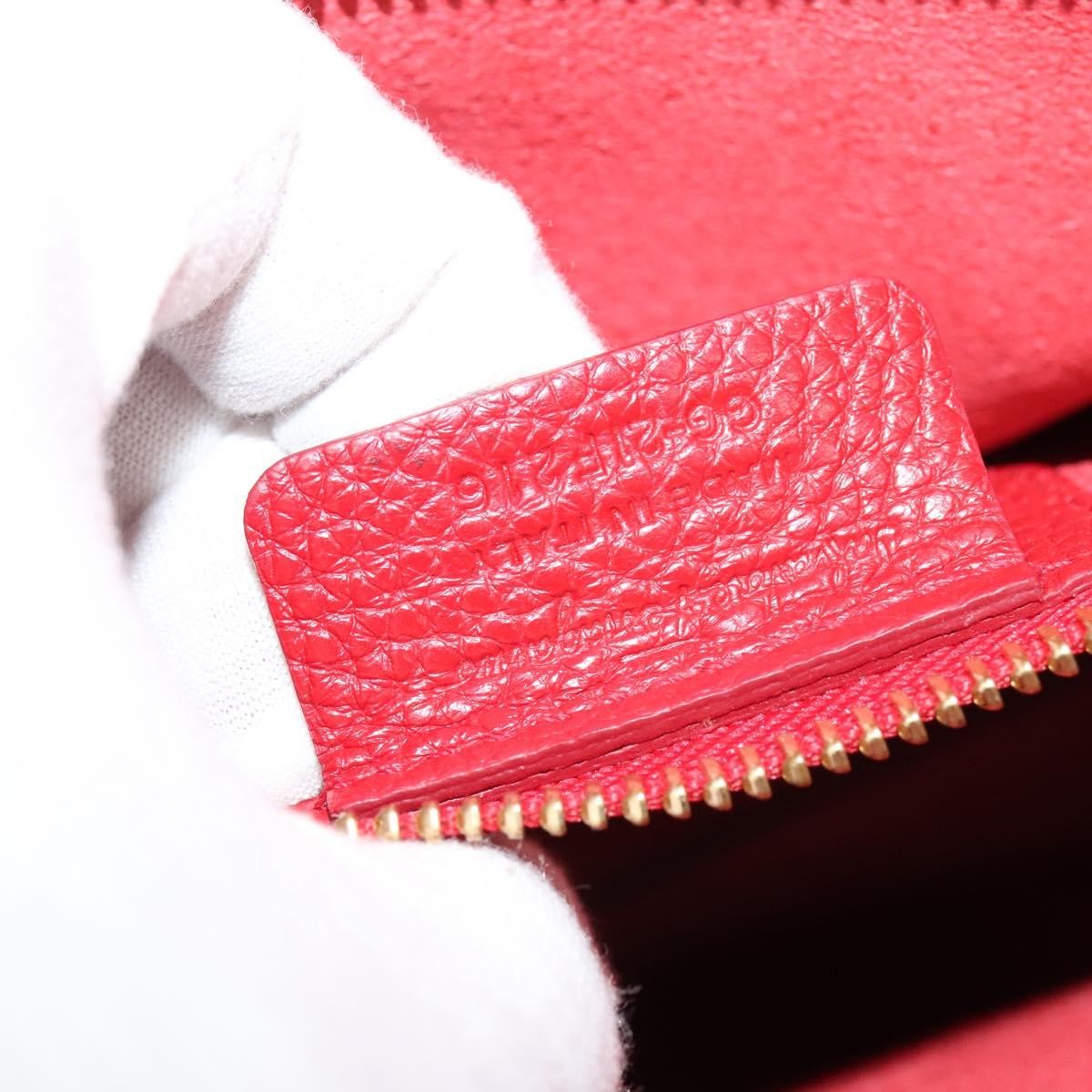 Salvatore Ferragamo Amy Tote Pebbled Leather, RED, LEATHER, Tote bag