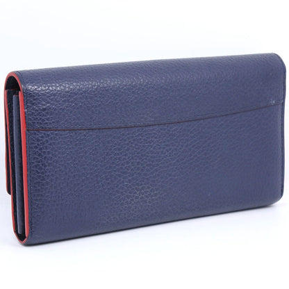 Louis Vuitton Capucines Long Wallet Leather, NAVY, LEATHER, Wallets