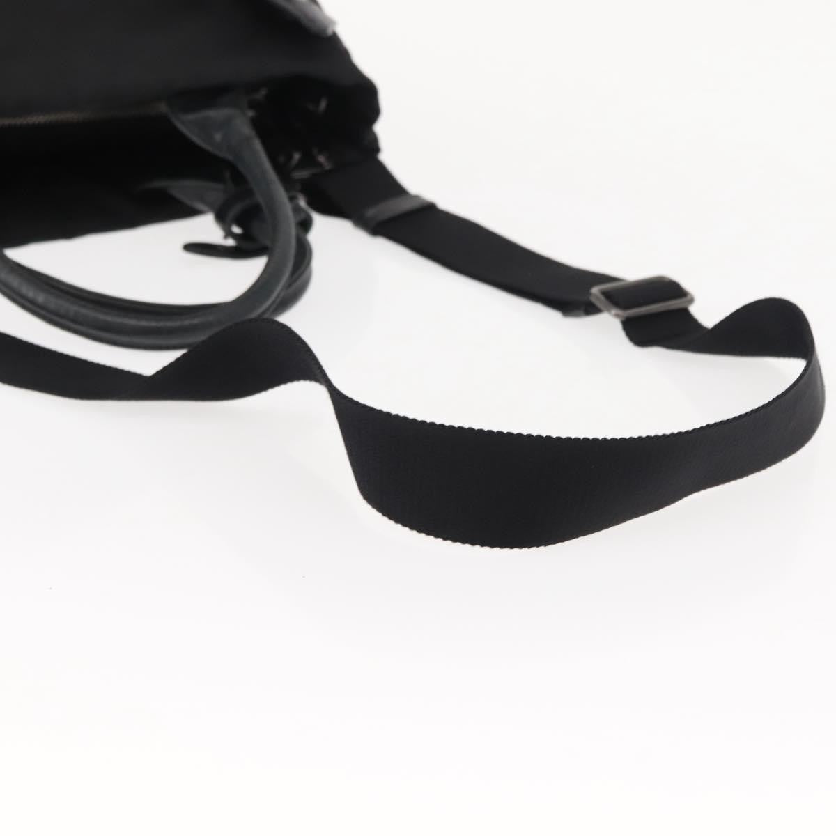 Prada Convertible Double Tote Tessuto, Black, Nylon, Handbag