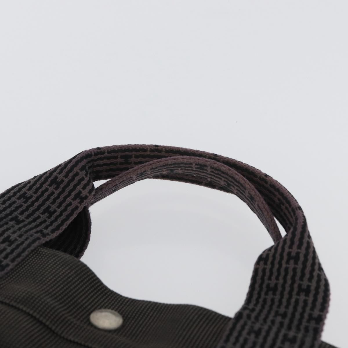 Hermes Fourre-tout Herline Canvas, GRAY, CANVAS, Tote bag