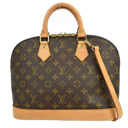 Louis Vuitton Alma Handbag Monogram Canvas, BROWN, CANVAS, Handbag