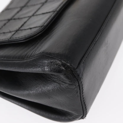Chanel Chocolate Bar Accordion Reissue Flap Bag Quilted Lambskin, BLACK, LEATHER, Shoulder bag