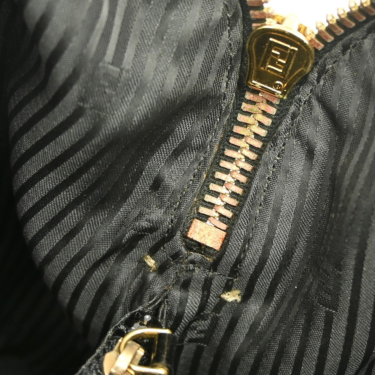 Fendi Chameleon Satchel Patent and Canvas, BLACK, PATENT_LEATHER, Handbag