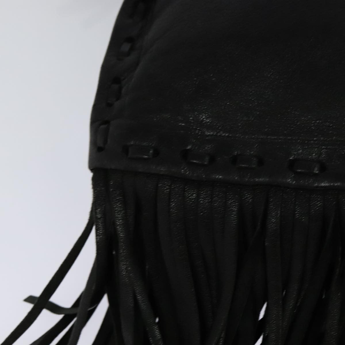 Prada Fringe Flap Crossbody Bag Leather, BLACK, LEATHER, Shoulder bag
