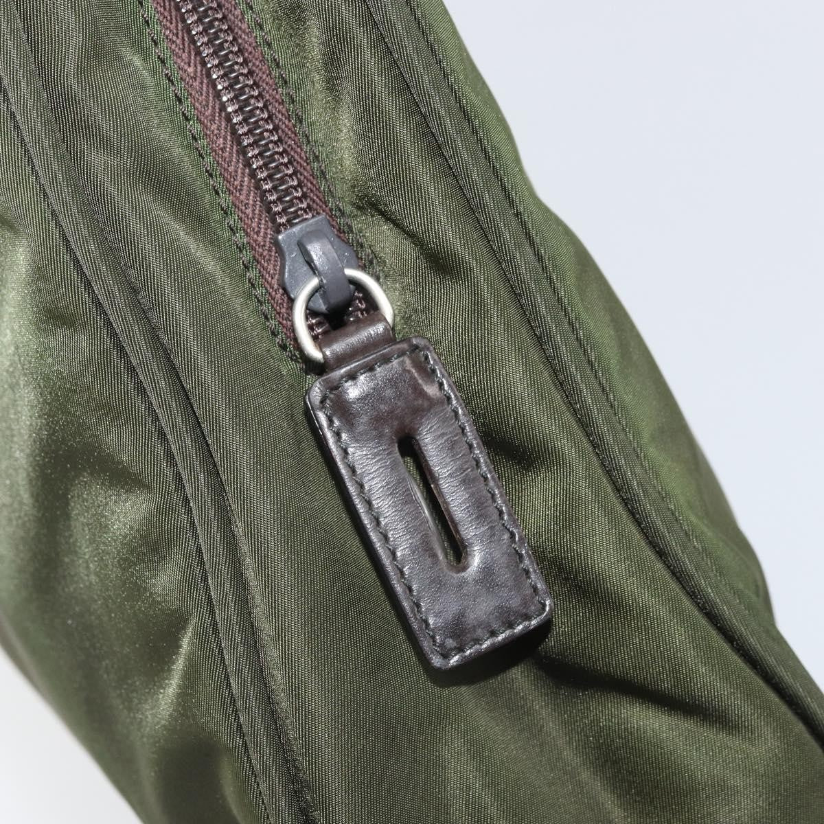Prada Vintage Zip Handbag Tessuto, GREEN, NYLON, Handbag