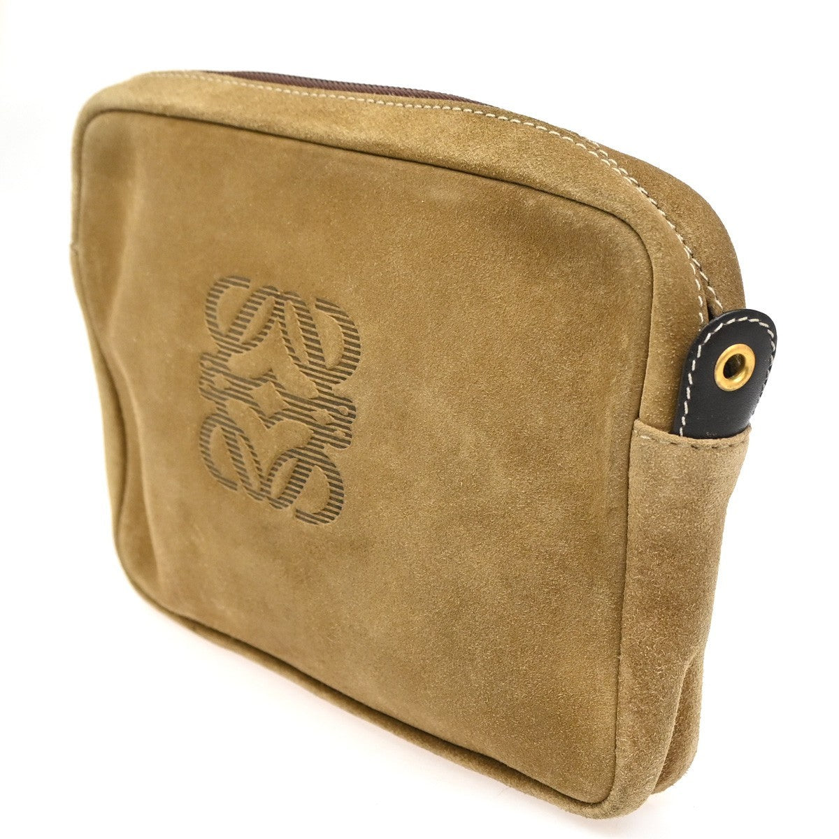 Loewe Vintage Shoulder Bag Suede, BROWN, SUEDE, Shoulder bag