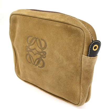 Loewe Vintage Shoulder Bag Suede, BROWN, SUEDE, Shoulder bag