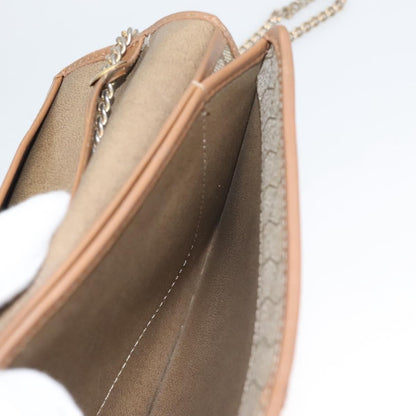 Christian Dior Vintage Honeycomb chain Canvas, BEIGE, CANVAS, Handbag