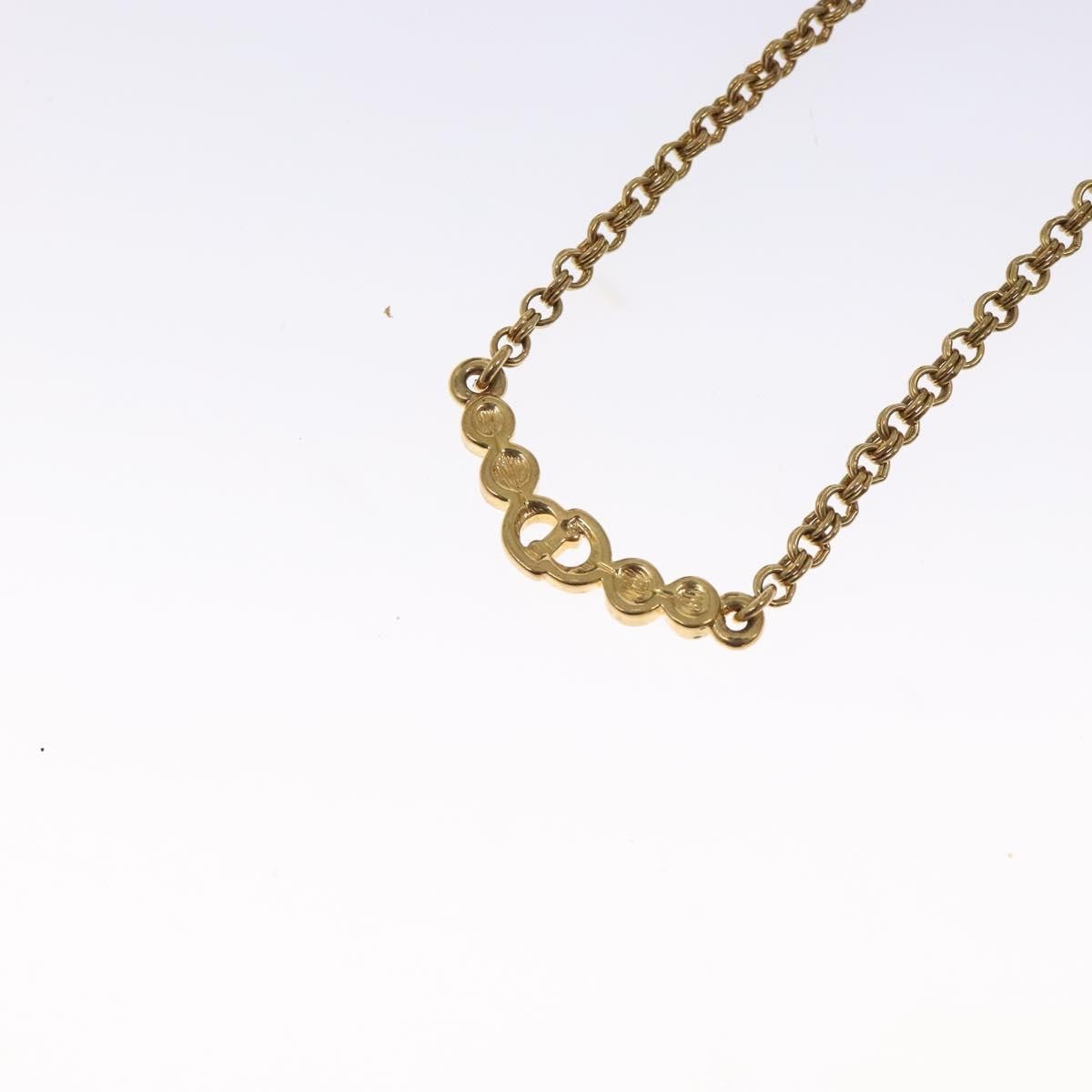 Christian Dior CD Pendant Necklace Metal, GOLD, METAL, Necklace