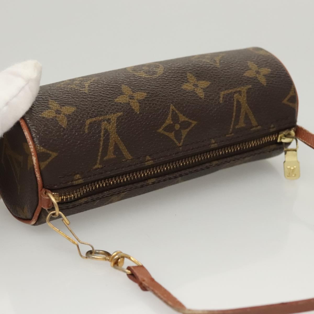 Louis Vuitton Papillon Pochette Monogram Canvas, BROWN, CANVAS, Clutche & pouche