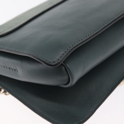 Chloe Faye Shoulder Bag Leather and Suede, GREEN, LEATHER, Shoulder bag