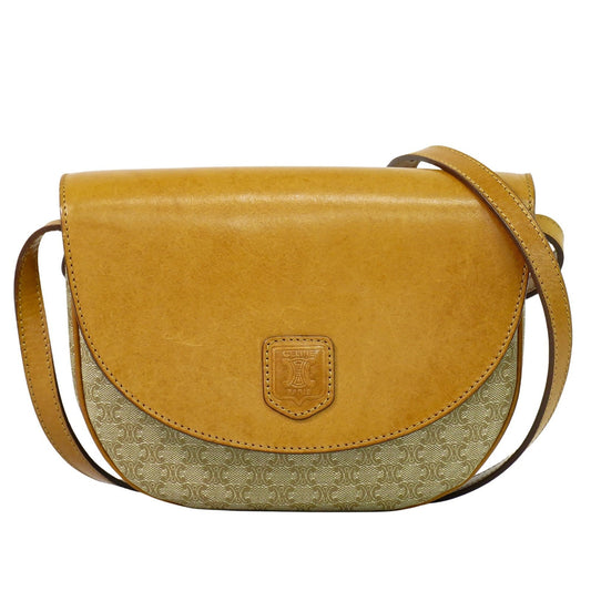 Celine Macadam Shoulder Bag PVC Leather, BEIGE, PVC, Shoulder bag
