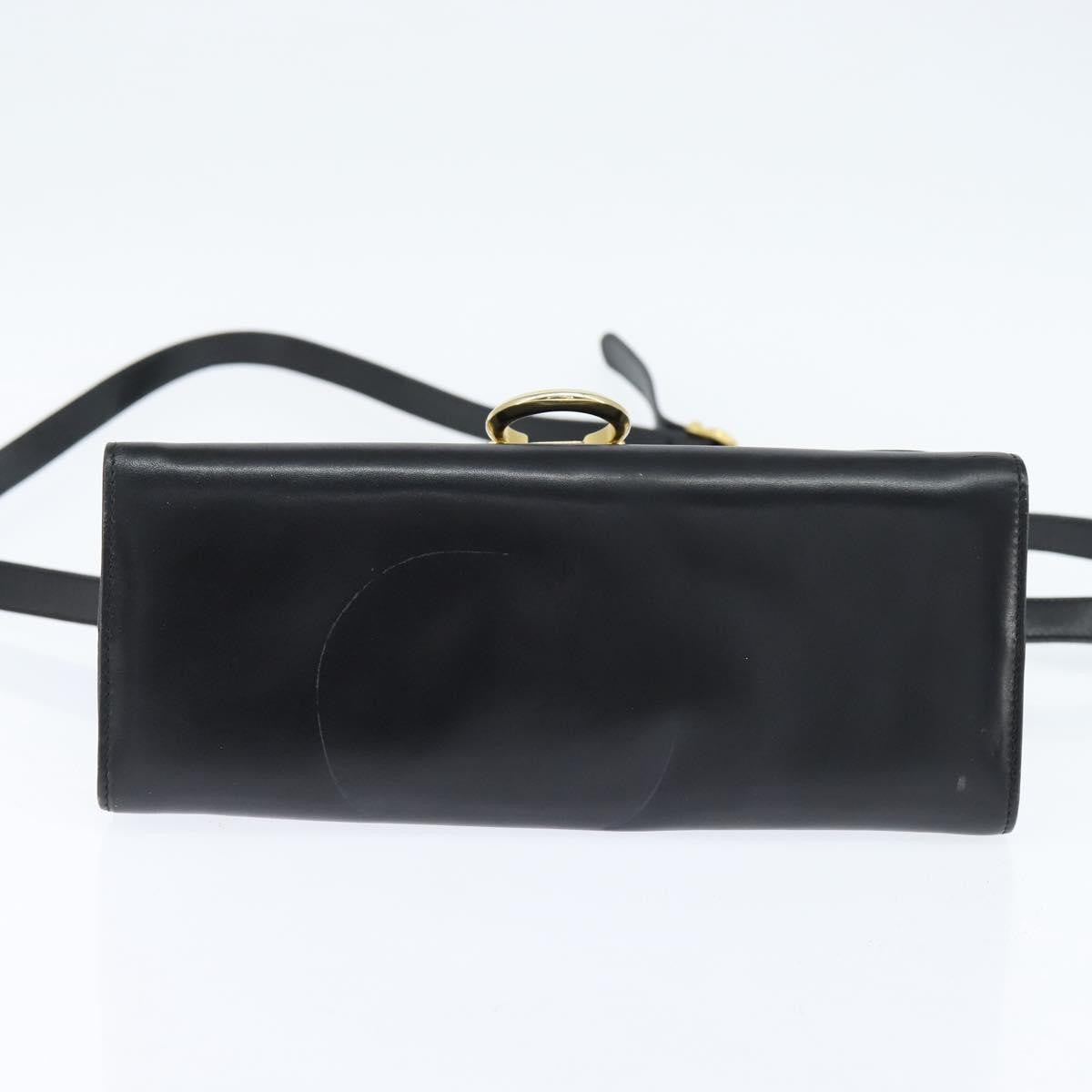 Salvatore Ferragamo Gancini Flap Shoulder bag Leather, BLACK, LEATHER, Shoulder bag