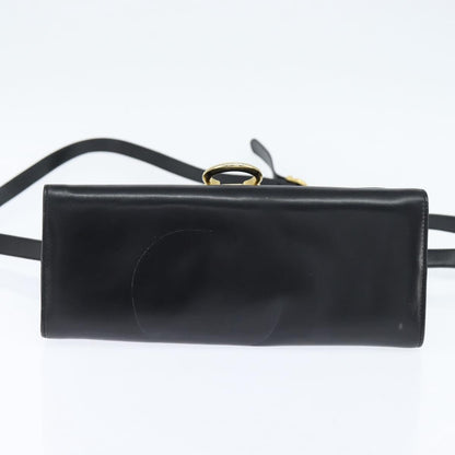 Salvatore Ferragamo Gancini Flap Shoulder bag Leather, BLACK, LEATHER, Shoulder bag