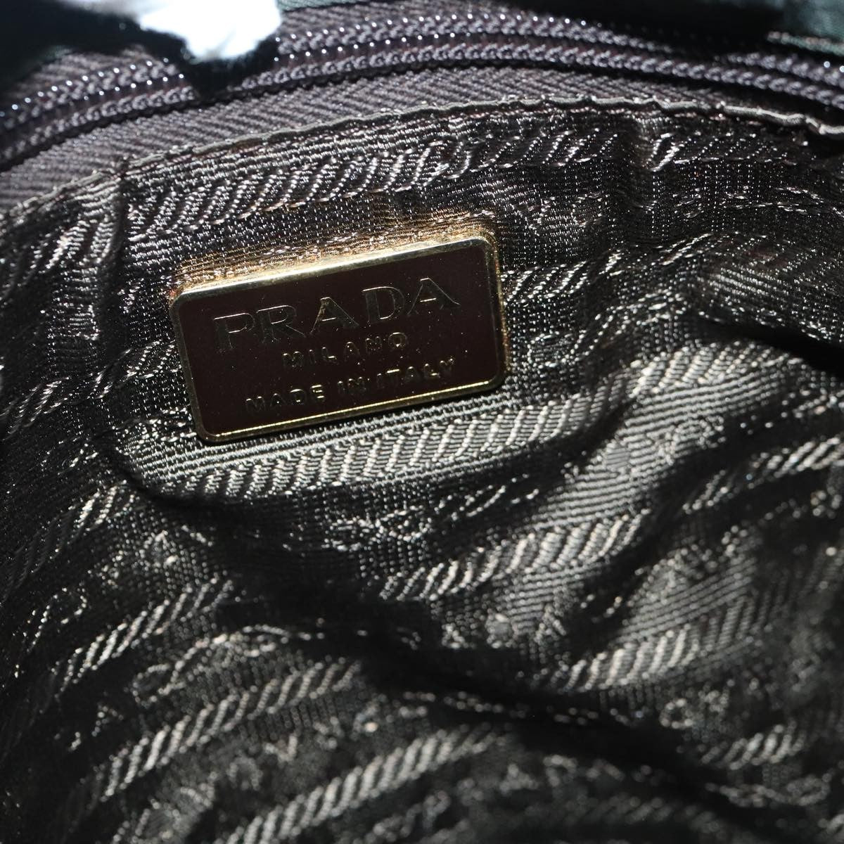 Prada Buckle Backpack Quilted Tessuto, GREEN, NYLON, Backpack